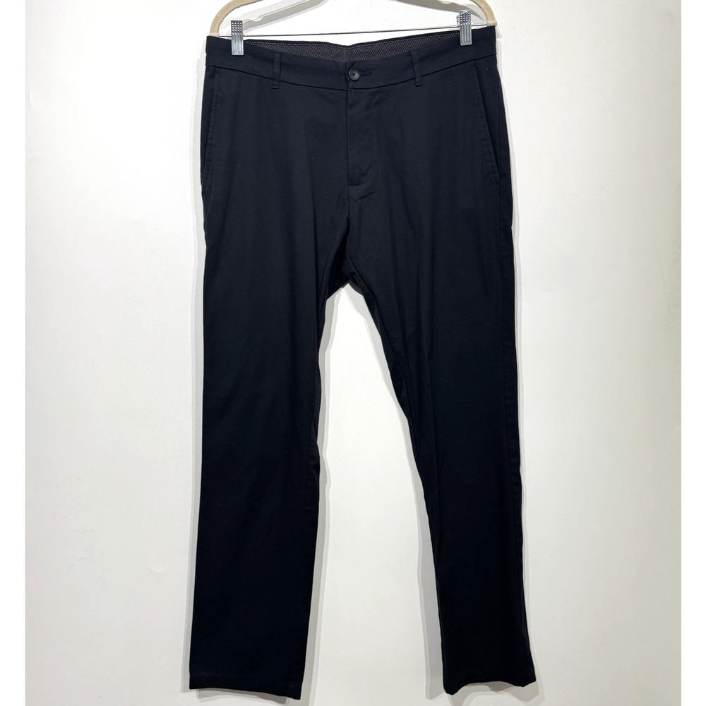 Jos A Bank Traveler Travel Tech Performance Pants Mens Sz 34x32 Black Slim Fit